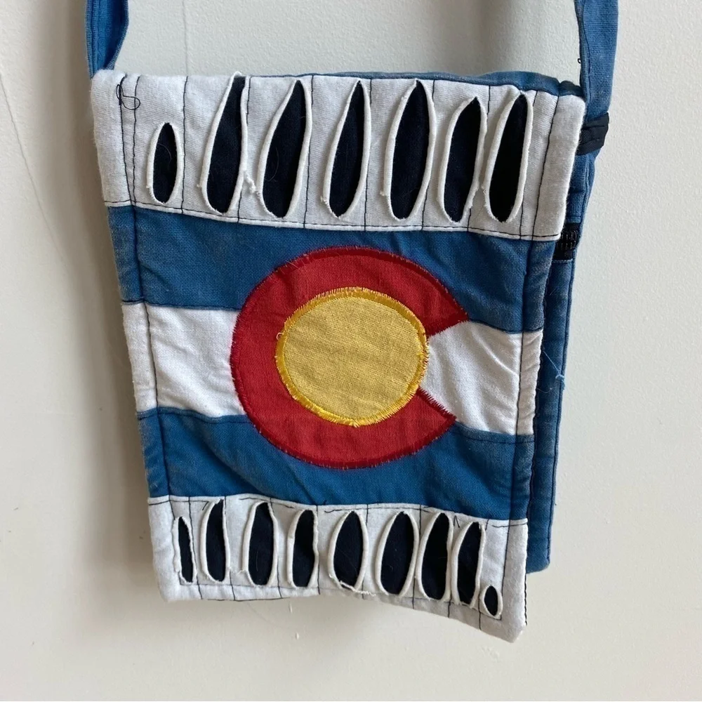 Colorado Flag Themed small to medium sized shoulder bag by Rising International.